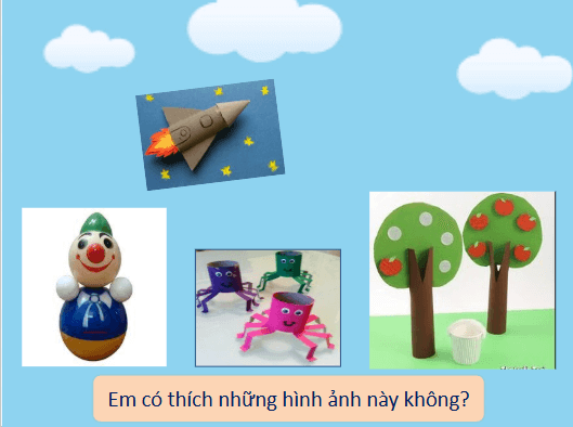 Giáo án điện tử Mĩ thuật lớp 1 Cánh diều Bài 13: Sáng tạo cùng vật liệu tái chế | PPT Mĩ thuật 1