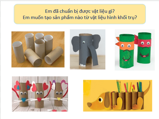 Giáo án điện tử Mĩ thuật lớp 1 Cánh diều Bài 13: Sáng tạo cùng vật liệu tái chế | PPT Mĩ thuật 1