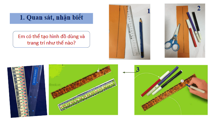 Giáo án điện tử Mĩ thuật lớp 1 Cánh diều Bài 14: Đồ dùng học tập thân quen | PPT Mĩ thuật 1