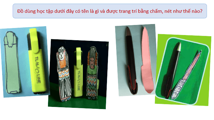 Giáo án điện tử Mĩ thuật lớp 1 Cánh diều Bài 14: Đồ dùng học tập thân quen | PPT Mĩ thuật 1