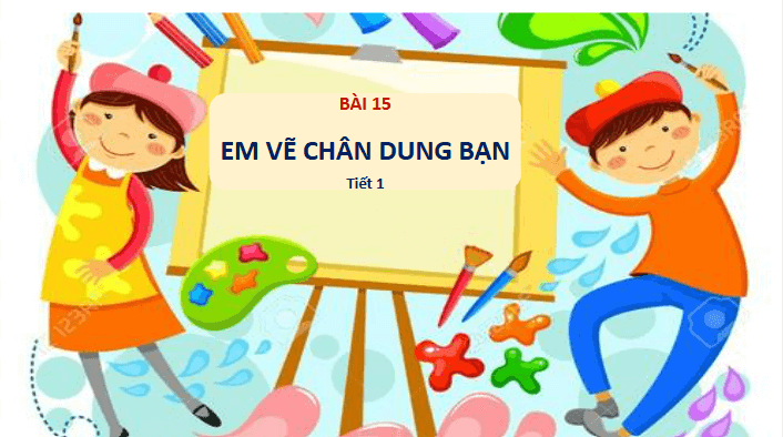 Giáo án điện tử Mĩ thuật lớp 1 Cánh diều Bài 15: Em vẽ chân dung bạn | PPT Mĩ thuật 1