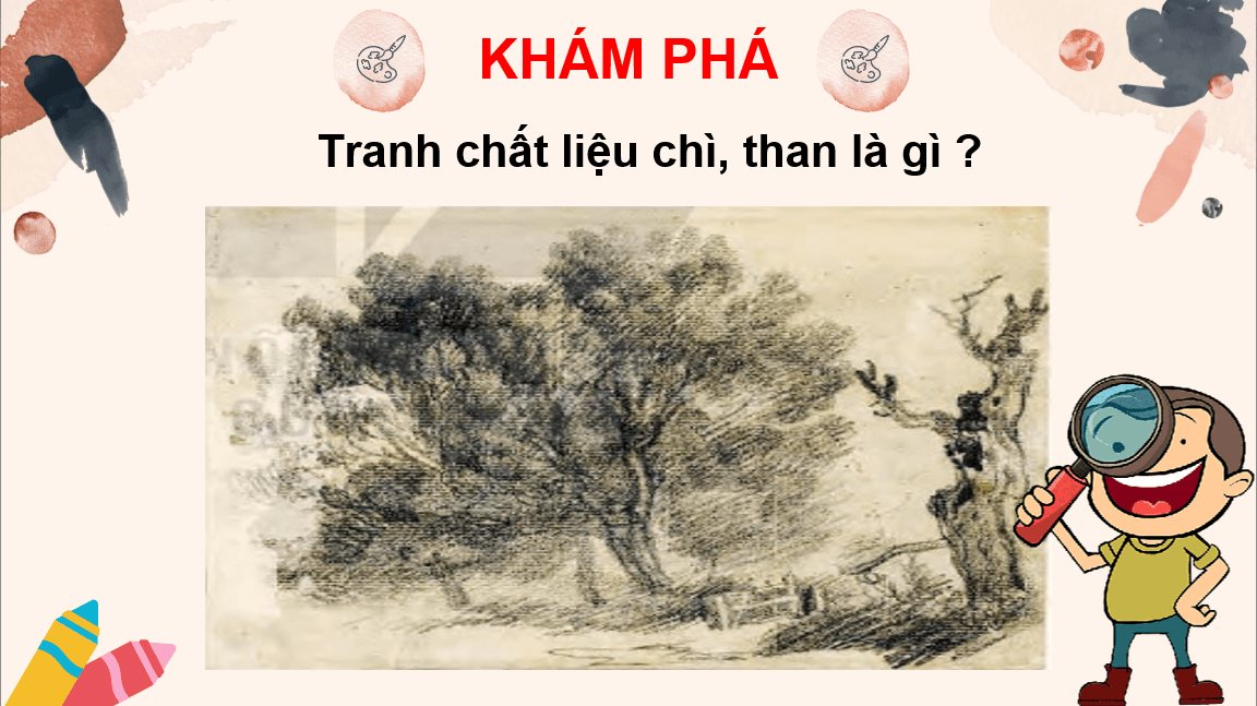 Giáo án điện tử Mĩ thuật 10 Kết nối tri thức Bài 2: Tranh chất liệu chì, than | PPT Mĩ thuật 10