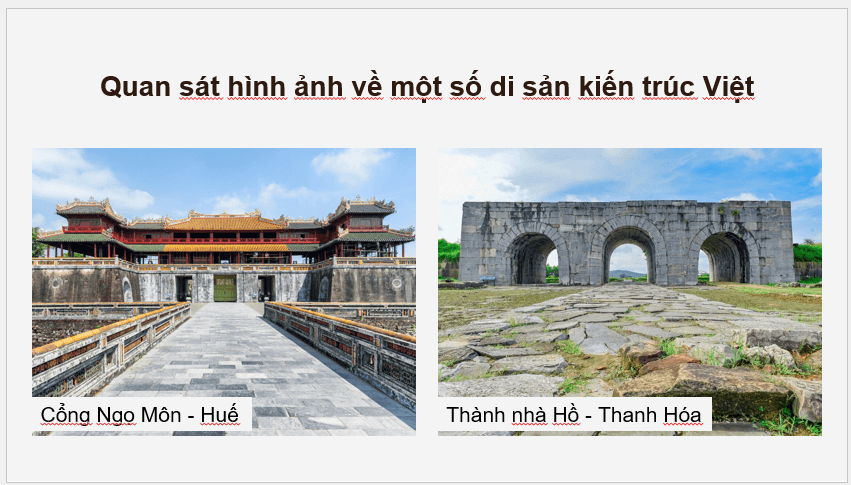 Giáo án điện tử Mĩ thuật 12 Kết nối tri thức Bài 1: Di sản kiến trúc | PPT Mĩ thuật 12