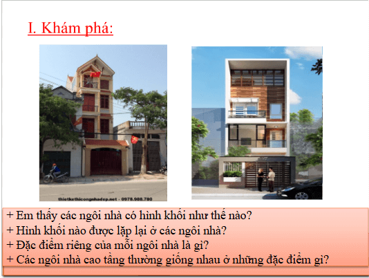 Giáo án điện tử Mĩ thuật lớp 3 Chân trời sáng tạo Bài 1: Mô hình nhà cao tầng | PPT Mĩ thuật 3