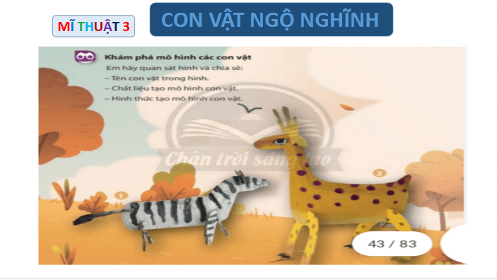 Giáo án điện tử Mĩ thuật lớp 3 Chân trời sáng tạo Bài 2: Con vật ngộ nghĩnh | PPT Mĩ thuật 3