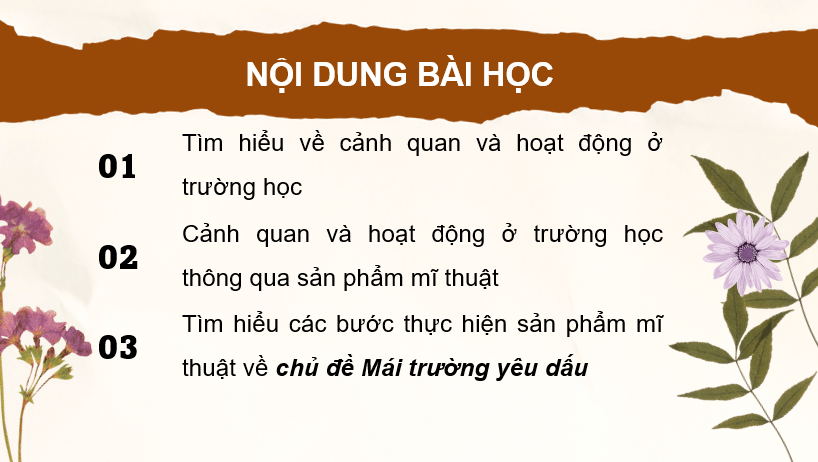 Giáo án điện tử Mĩ thuật lớp 4 Kết nối tri thức Chủ đề 6: Mái trường yêu dấu | PPT Mĩ thuật 4