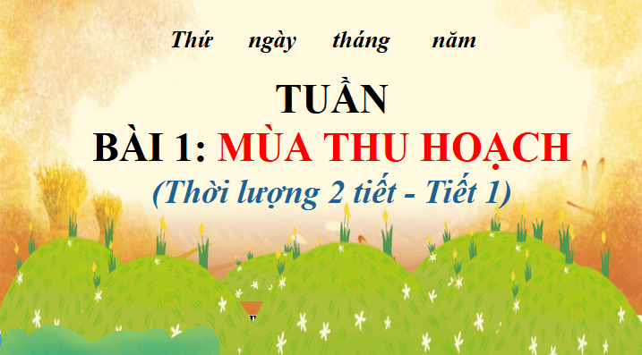 Giáo án điện tử Mĩ thuật lớp 5 Chân trời sáng tạo Bài 1: Mùa thu hoạch | PPT Mĩ thuật 5