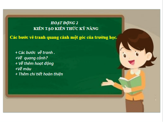 Giáo án điện tử Mĩ thuật lớp 5 Chân trời sáng tạo Bài 1: Quang cảnh trường em | PPT Mĩ thuật 5