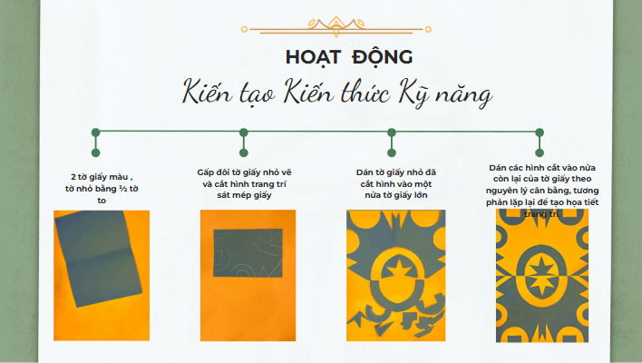 Giáo án điện tử Mĩ thuật lớp 5 Chân trời sáng tạo Bài 2: Hoạ tiết trang trí từ hình cắt giấy | PPT Mĩ thuật 5