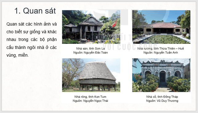 Giáo án điện tử Mĩ thuật 6 Kết nối tri thức Bài 3: Tạo hình ngôi nhà | PPT Mĩ thuật 6