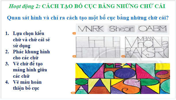 Giáo án điện tử Mĩ thuật 7 Chân trời sáng tạo Bài 1: Nhịp điệu và sắc màu của chữ | PPT Mĩ thuật 7