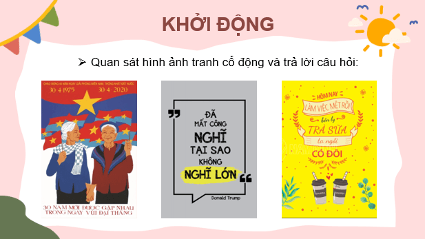Giáo án điện tử Mĩ thuật 7 Kết nối tri thức Bài 12: Tranh cổ động | PPT Mĩ thuật 7