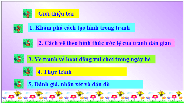 Giáo án điện tử Mĩ thuật 7 Chân trời sáng tạo Bài 15: Tranh vẽ theo hình thức ước lệ | PPT Mĩ thuật 7