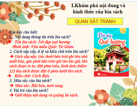 Giáo án điện tử Mĩ thuật 7 Chân trời sáng tạo Bài 5: Bìa sách với di sản kiến trúc Việt Nam | PPT Mĩ thuật 7
