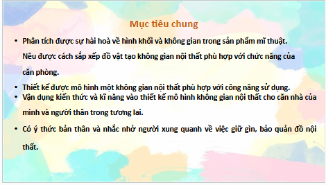 Giáo án điện tử Mĩ thuật 8 Chân trời sáng tạo Bài 10: Thiết kế mô hình căn phòng | PPT Mĩ thuật 8