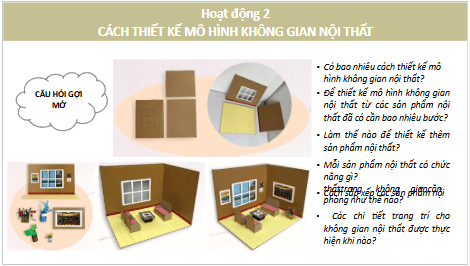 Giáo án điện tử Mĩ thuật 8 Chân trời sáng tạo Bài 10: Thiết kế mô hình căn phòng | PPT Mĩ thuật 8