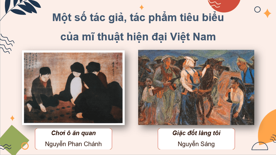 Giáo án điện tử Mĩ thuật 8 Kết nối tri thức Bài 13: Một số tác giả, tác phẩm mĩ thuật Việt Nam thời kì hiện đại | PPT Mĩ thuật 8