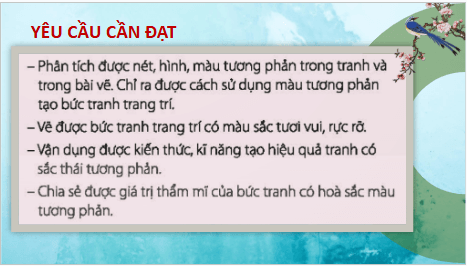 Giáo án điện tử Mĩ thuật 8 Chân trời sáng tạo Bài 13: Tranh trang trí với màu tương phản | PPT Mĩ thuật 8