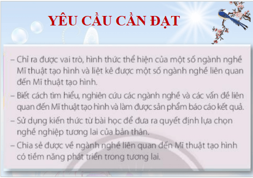 Giáo án điện tử Mĩ thuật 8 Chân trời sáng tạo Bài 15: Khái quát về ngành nghề liên quan đến Mĩ thuật tạo hình | PPT Mĩ thuật 8