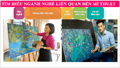 Giáo án điện tử Mĩ thuật 8 Chân trời sáng tạo Bài 16: Đặc trưng của một số nghề liên quan đến Mĩ thuật tạo hình | PPT Mĩ thuật 8