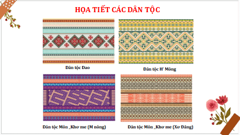 Giáo án điện tử Mĩ thuật 8 Chân trời sáng tạo Bài 8: Thiết kế trang phục với họa tiết dân tộc | PPT Mĩ thuật 8