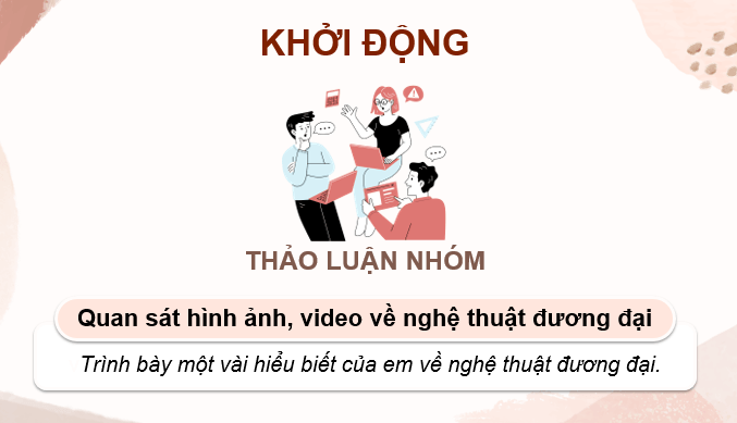 Giáo án điện tử Mĩ thuật 9 Kết nối tri thức Bài 3: Một số trào lưu của nghệ thuật đương đại thế giới | PPT Mĩ thuật 9