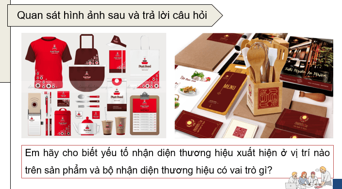 Giáo án điện tử Mĩ thuật 9 Kết nối tri thức Bài 8: Thiết kế hình ảnh nhận diện thương hiệu | PPT Mĩ thuật 9