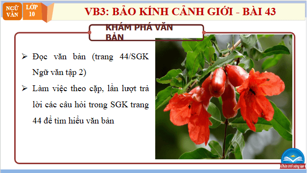 Giáo án điện tử bài Bảo kính cảnh giới – Bài 43 | PPT Văn 10 Chân trời sáng tạo