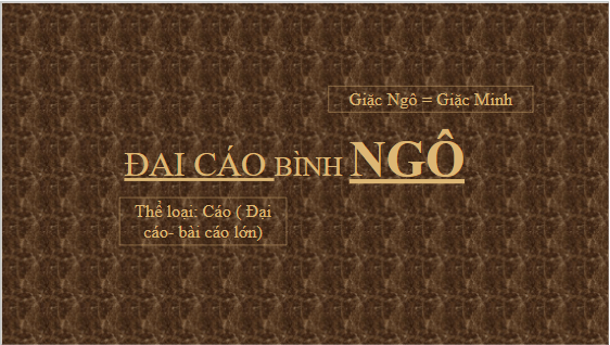 Giáo án điện tử bài Bình Ngô đại cáo | PPT Văn 10 Kết nối tri thức