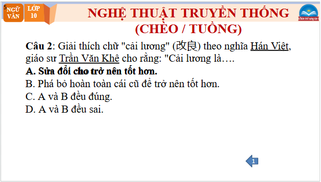 Giáo án điện tử bài Đàn Ghi – ta phím lõm trong dàn nhạc cải lương | PPT Văn 10 Chân trời sáng tạo