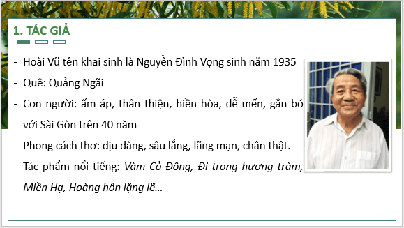 Giáo án điện tử bài Đi trong hương tràm | PPT Văn 10 Cánh diều