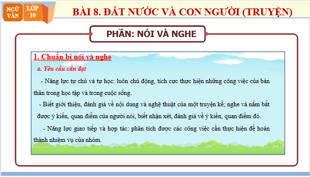 Giáo án điện tử bài Giới thiệu, đánh giá nội dung, nghệ thuật của một tác phẩm tự sự hoặc tác phẩm kịch | PPT Văn 10 Chân trời sáng tạo