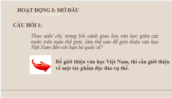 Giáo án điện tử bài Giới thiệu, đánh giá về nội dung và nghệ thuật của một tác phẩm truyện | PPT Văn 10 Kết nối tri thức