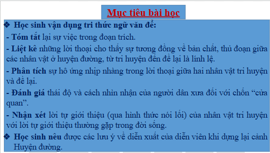 Giáo án điện tử bài Huyện đường | PPT Văn 10 Kết nối tri thức