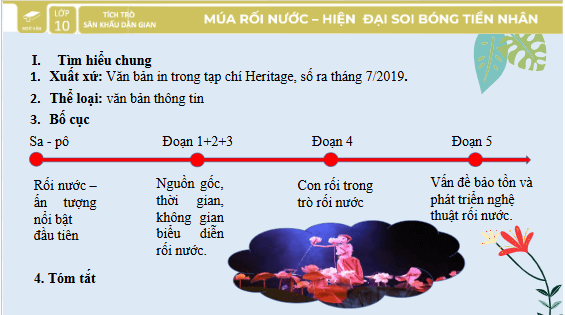 Giáo án điện tử bài Múa rối nước hiện đại soi bóng tiền nhân | PPT Văn 10 Kết nối tri thức