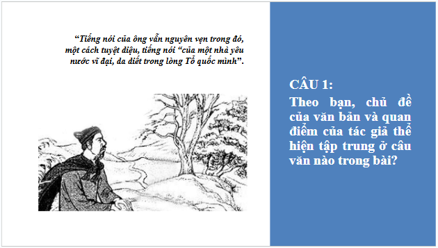 Giáo án điện tử bài Nguyễn Trãi – Nhà ngoại giao, nhà hiền triết, nhà thơ | PPT Văn 10 Chân trời sáng tạo