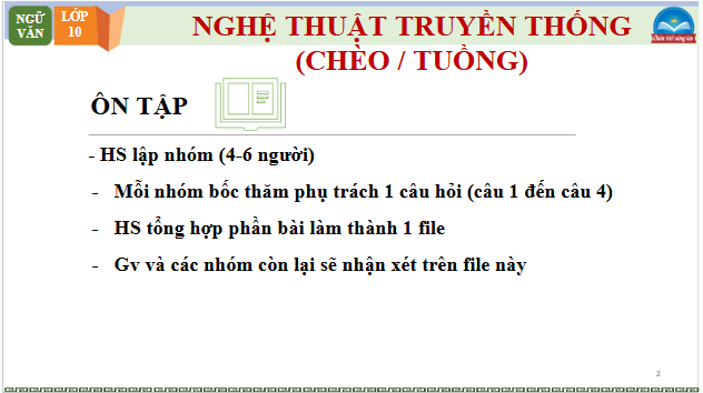 Giáo án điện tử bài Ôn tập trang 148 | PPT Văn 10 Chân trời sáng tạo