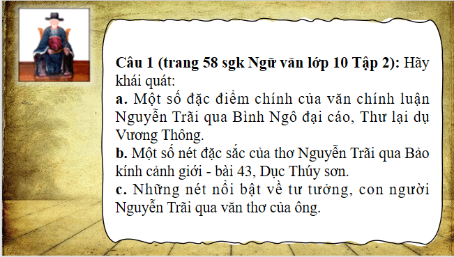 Giáo án điện tử bài Ôn tập trang 58 Tập 2 | PPT Văn 10 Chân trời sáng tạo