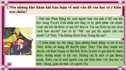 Giáo án điện tử bài Thảo luận về một vấn đề văn học có ý kiến khác nhau | PPT Văn 10 Kết nối tri thức