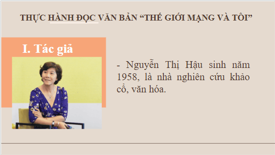 Giáo án điện tử bài Thế giới mạng & tôi | PPT Văn 10 Kết nối tri thức