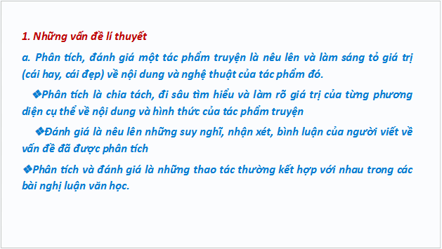 Giáo án điện tử bài Viết bài văn nghị luận phân tích đánh giá một tác phẩm truyện | PPT Văn 10 Cánh diều