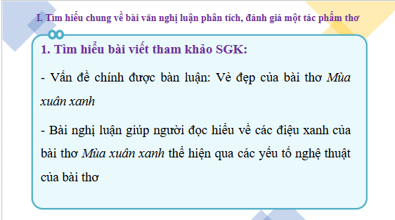 Giáo án điện tử bài Viết văn bản nghị luận phân tích, đánh giá một tác phẩm thơ | PPT Văn 10 Kết nối tri thức