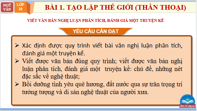 Giáo án điện tử bài Viết văn bản nghị luận phân tích, đánh giá một truyện kể | PPT Văn 10 Chân trời sáng tạo