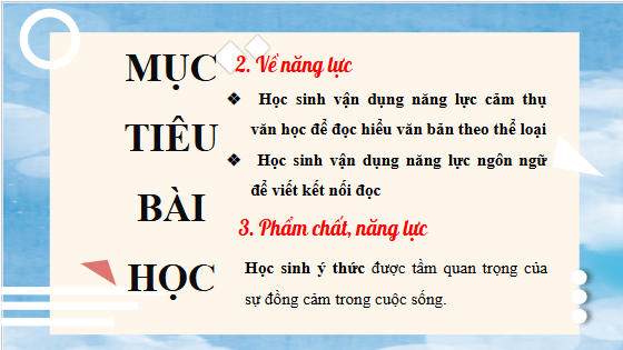 Giáo án điện tử bài Yêu và đồng cảm | PPT Văn 10 Kết nối tri thức