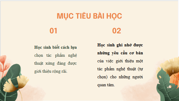 Giáo án điện tử bài Giới thiệu về một tác phẩm nghệ thuật | PPT Văn 11 Kết nối tri thức