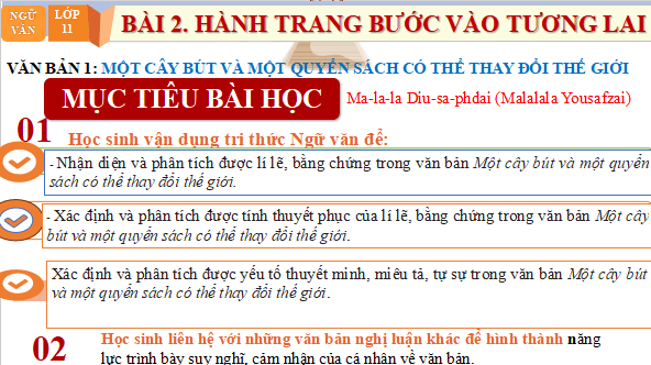 Giáo án điện tử bài Một cây bút và một quyển sách có thể thay đổi thế giới | PPT Văn 11 Chân trời sáng tạo