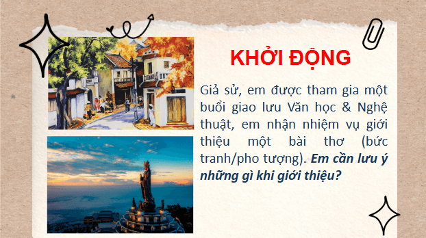 Giáo án điện tử bài Nghe và phản hồi về bài giới thiệu một tác phẩm văn học hoặc tác phẩm nghệ thuật | PPT Văn 11 Chân trời sáng tạo