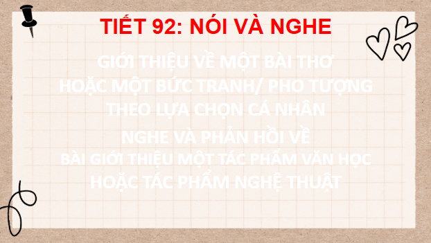 Giáo án điện tử bài Nghe và phản hồi về bài giới thiệu một tác phẩm văn học hoặc tác phẩm nghệ thuật | PPT Văn 11 Chân trời sáng tạo