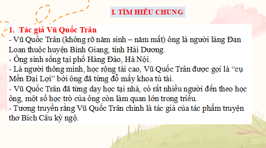 Giáo án điện tử bài Nỗi niềm tương tư | PPT Văn 11 Cánh diều