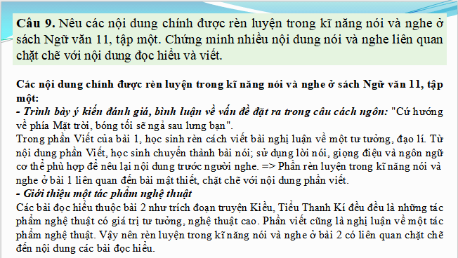 Giáo án điện tử bài Nói và nghe trang 127 | PPT Văn 11 Cánh diều